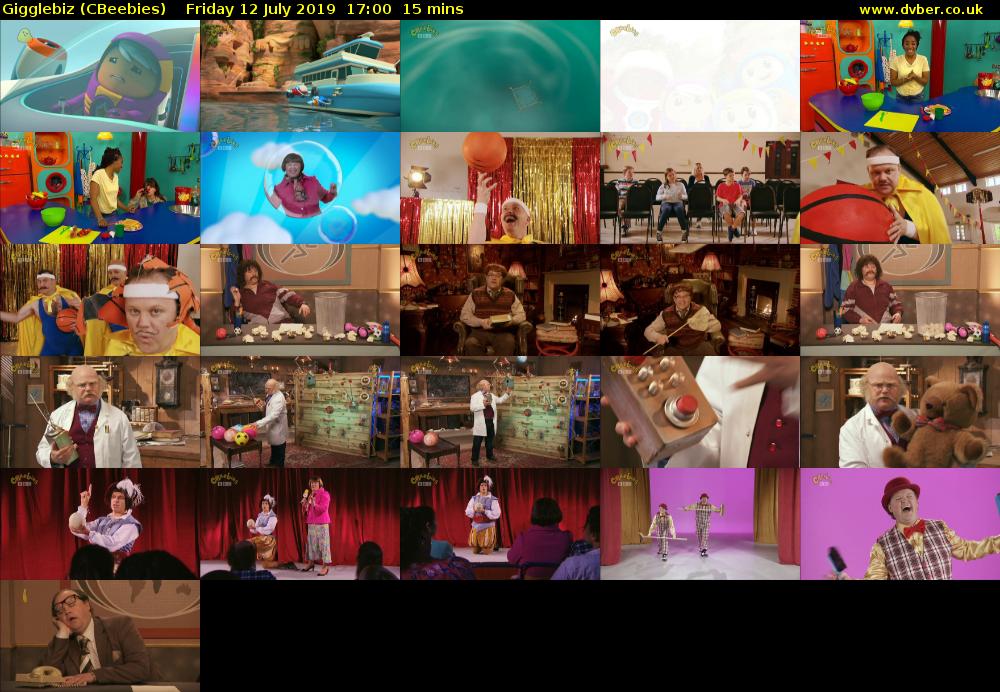 Gigglebiz (CBeebies) Friday 12 July 2019 17:00 - 17:15