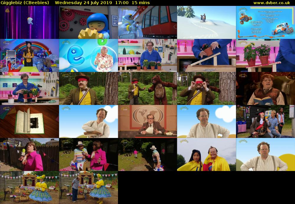 Gigglebiz (CBeebies) Wednesday 24 July 2019 17:00 - 17:15