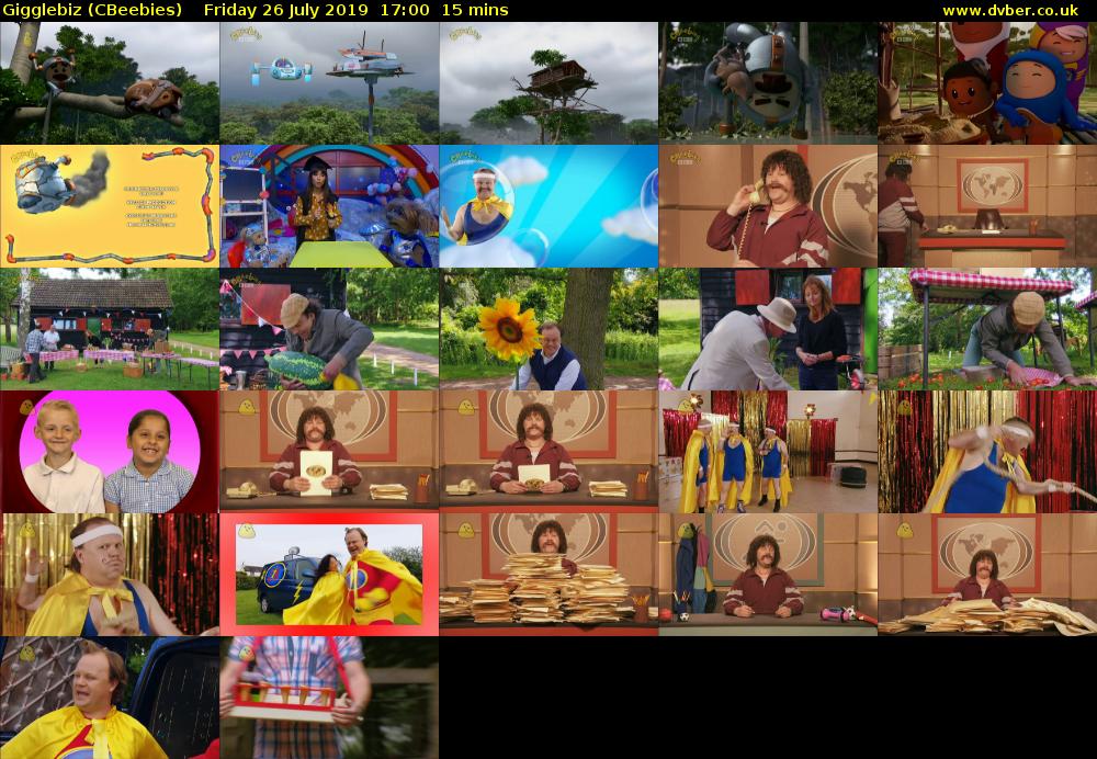 Gigglebiz (CBeebies) Friday 26 July 2019 17:00 - 17:15