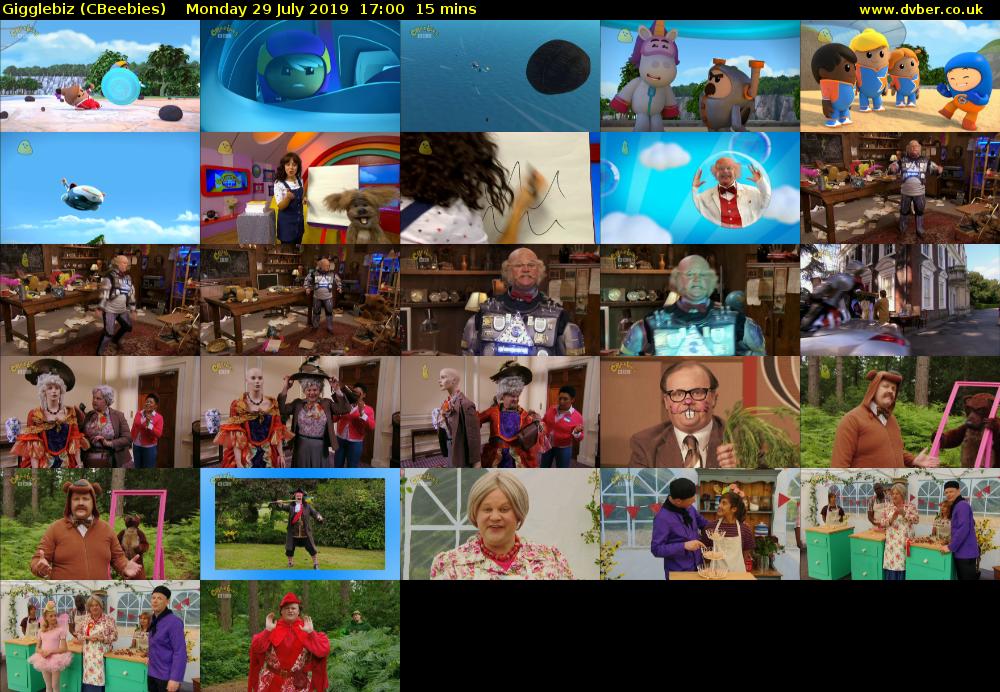 Gigglebiz (CBeebies) Monday 29 July 2019 17:00 - 17:15