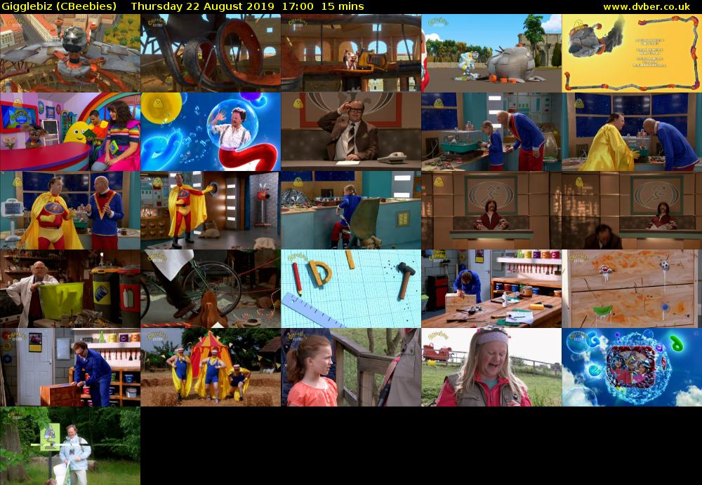 Gigglebiz (CBeebies) Thursday 22 August 2019 17:00 - 17:15
