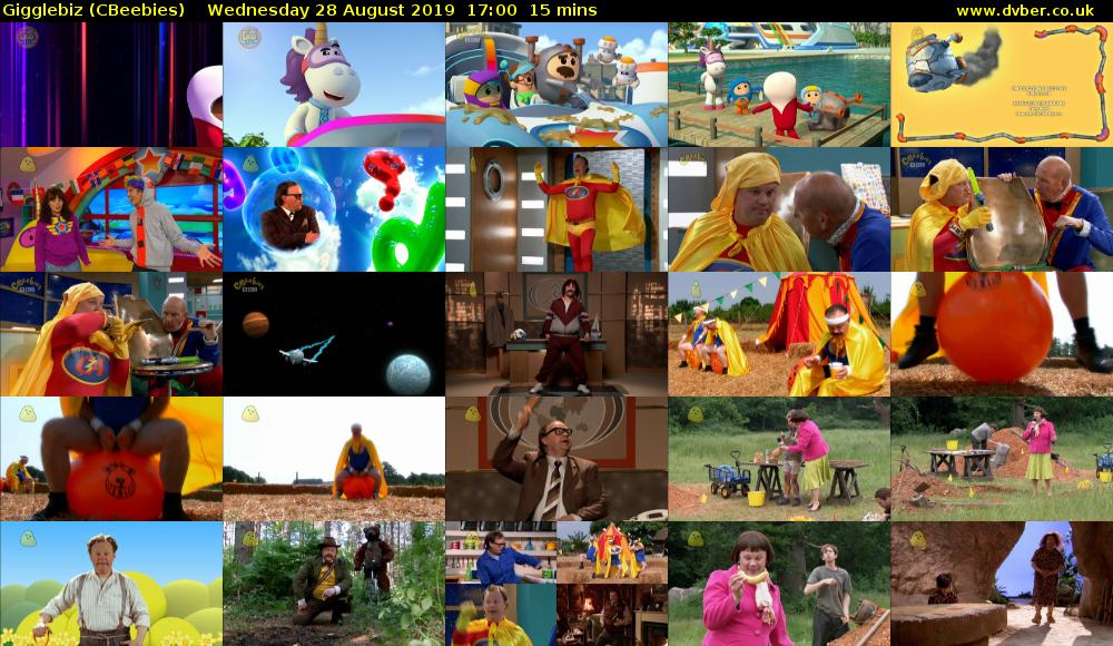 Gigglebiz (CBeebies) Wednesday 28 August 2019 17:00 - 17:15