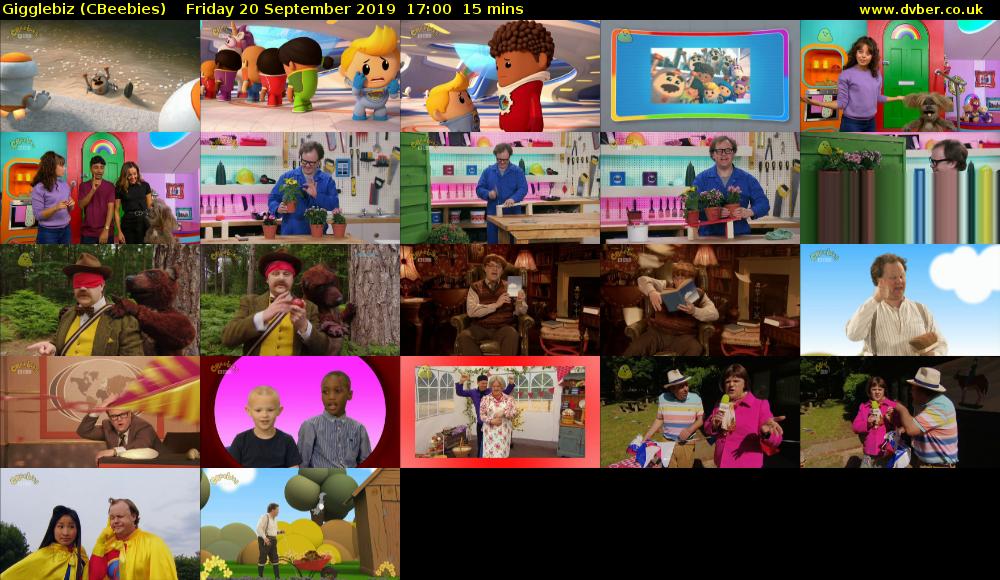 Gigglebiz (CBeebies) Friday 20 September 2019 17:00 - 17:15
