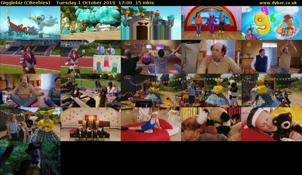 Gigglebiz (CBeebies) Tuesday 1 October 2019 17:00 - 17:15