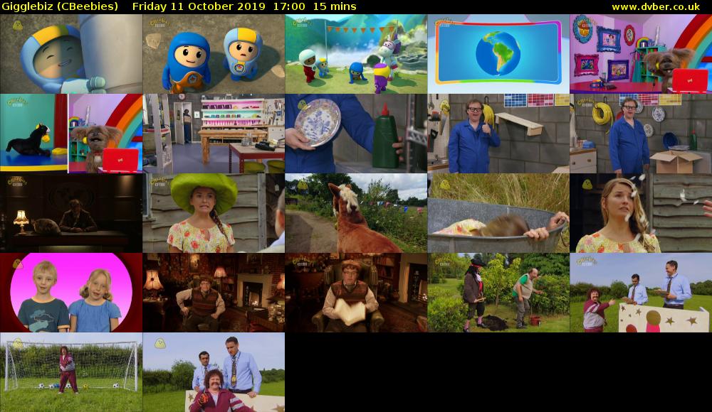 Gigglebiz (CBeebies) Friday 11 October 2019 17:00 - 17:15