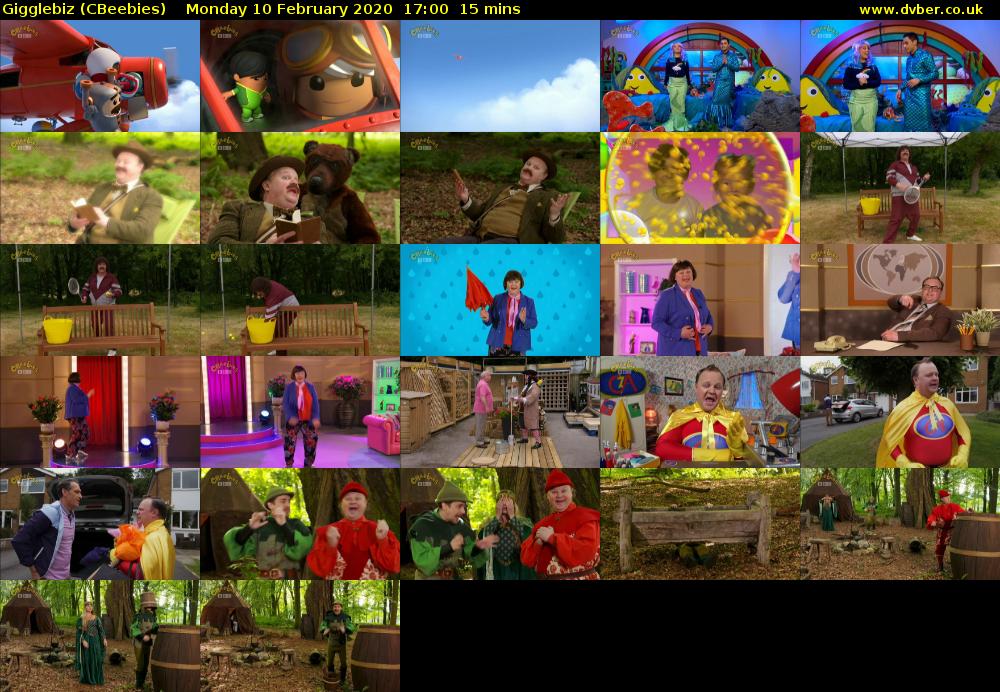 Gigglebiz (CBeebies) Monday 10 February 2020 17:00 - 17:15