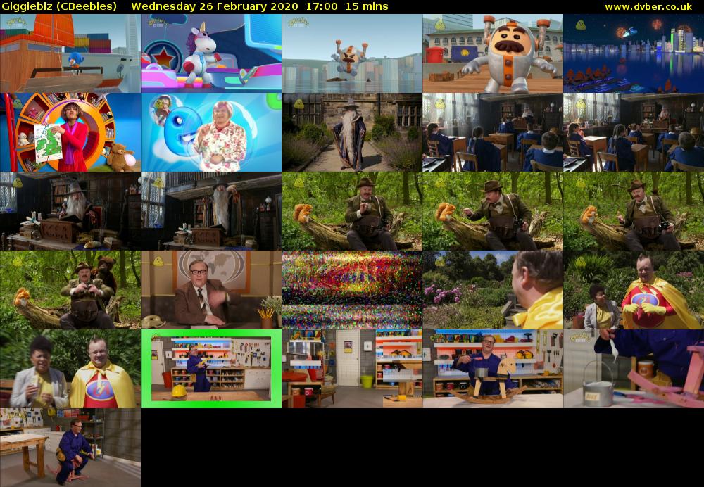 Gigglebiz (CBeebies) Wednesday 26 February 2020 17:00 - 17:15