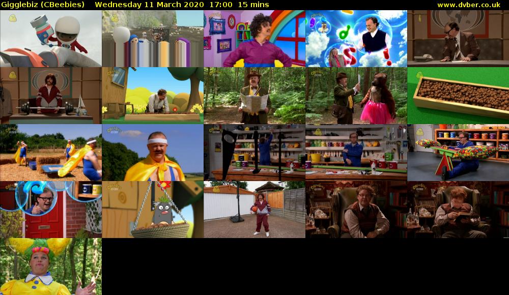 Gigglebiz (CBeebies) Wednesday 11 March 2020 17:00 - 17:15