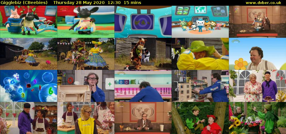 Gigglebiz (CBeebies) Thursday 28 May 2020 12:30 - 12:45
