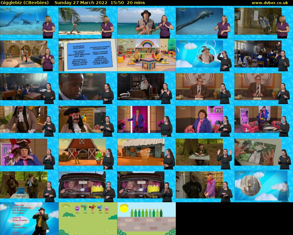 Gigglebiz (CBeebies) Sunday 27 March 2022 15:50 - 16:10
