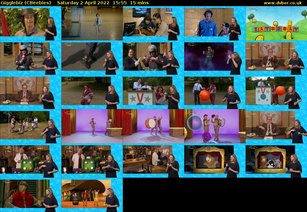 Gigglebiz (CBeebies) Saturday 2 April 2022 15:55 - 16:10