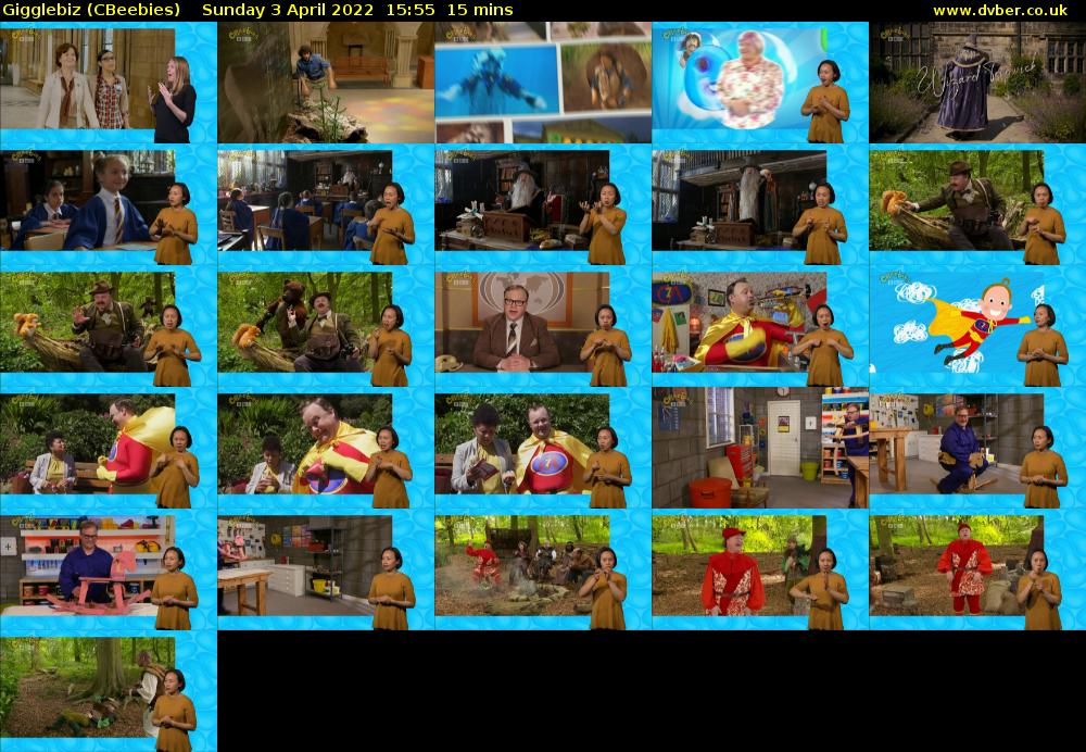 Gigglebiz (CBeebies) Sunday 3 April 2022 15:55 - 16:10