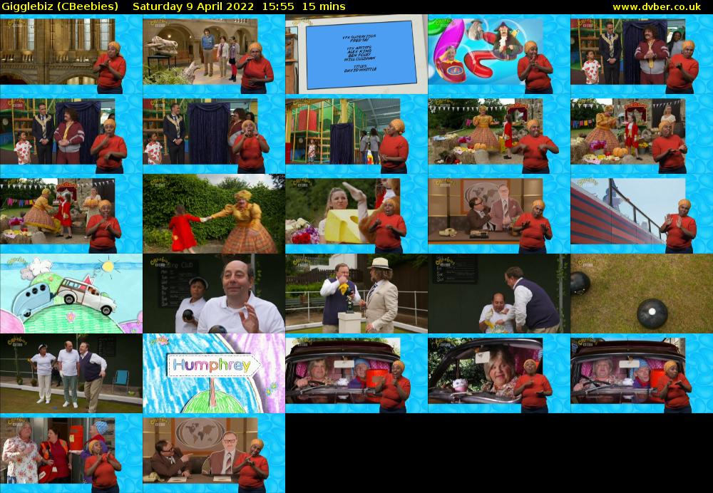 Gigglebiz (CBeebies) Saturday 9 April 2022 15:55 - 16:10