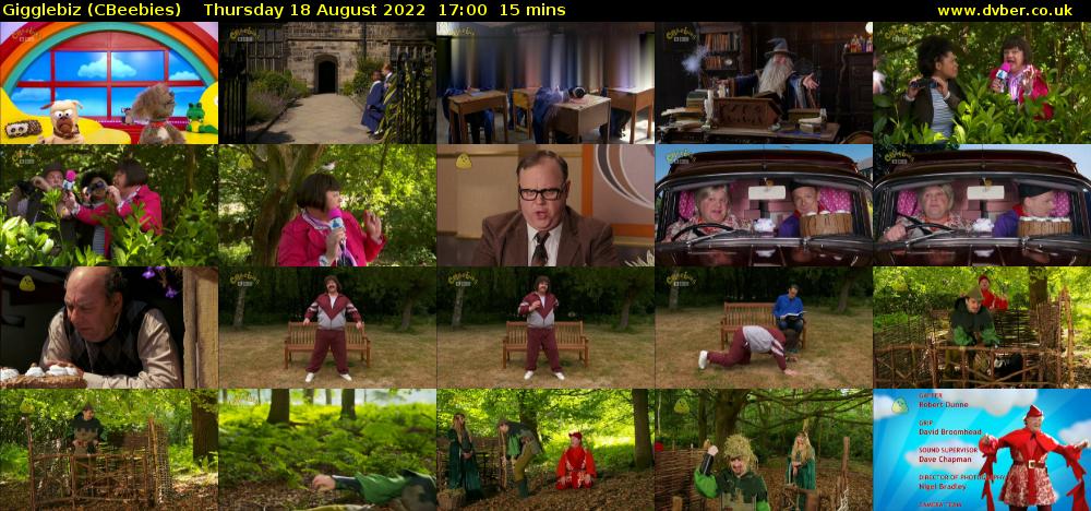 Gigglebiz (CBeebies) Thursday 18 August 2022 17:00 - 17:15