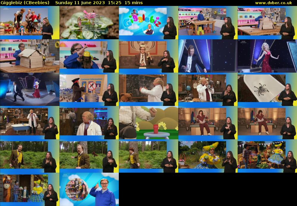 Gigglebiz (CBeebies) Sunday 11 June 2023 15:25 - 15:40