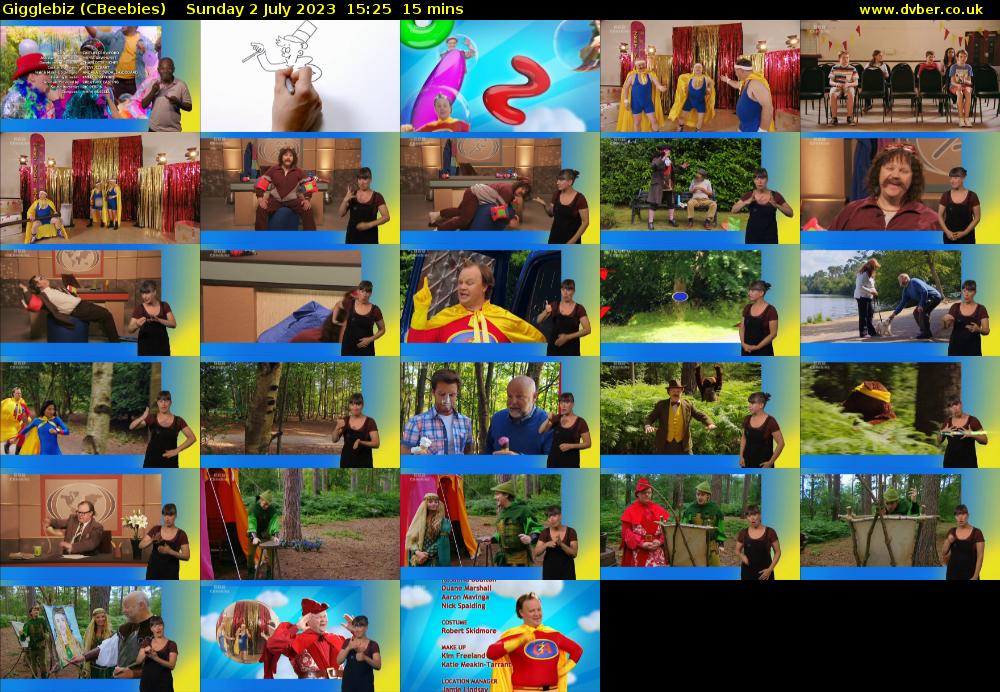 Gigglebiz (CBeebies) Sunday 2 July 2023 15:25 - 15:40