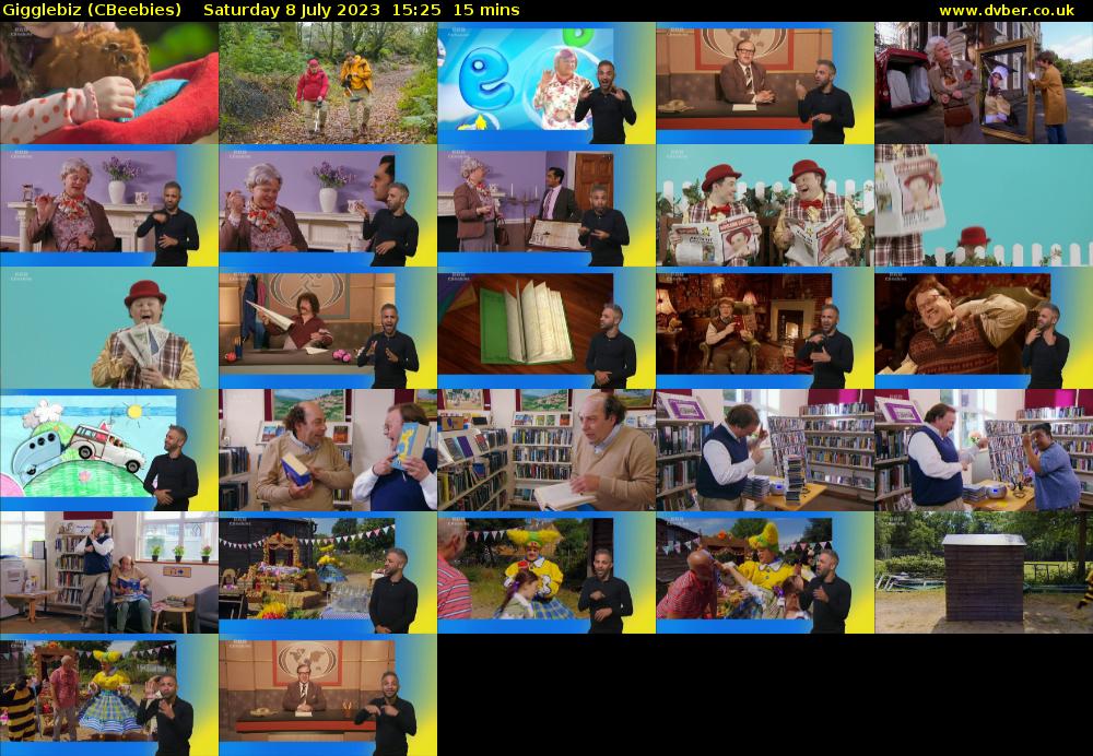 Gigglebiz (CBeebies) Saturday 8 July 2023 15:25 - 15:40