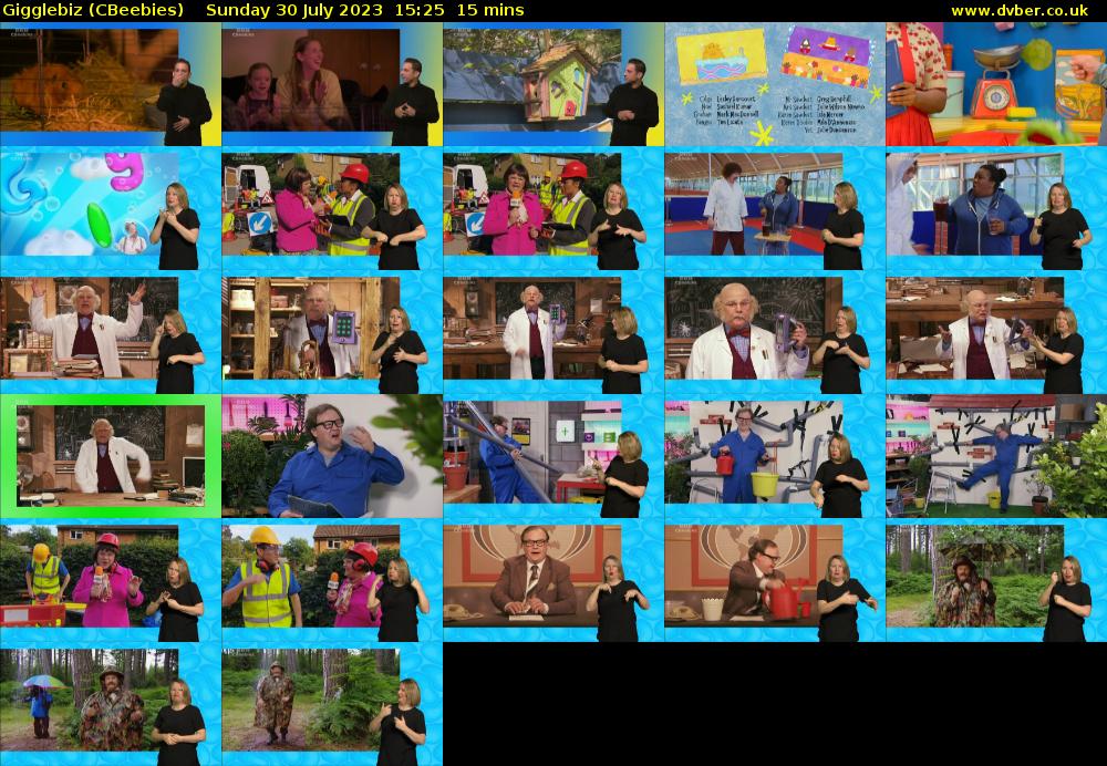 Gigglebiz (CBeebies) Sunday 30 July 2023 15:25 - 15:40