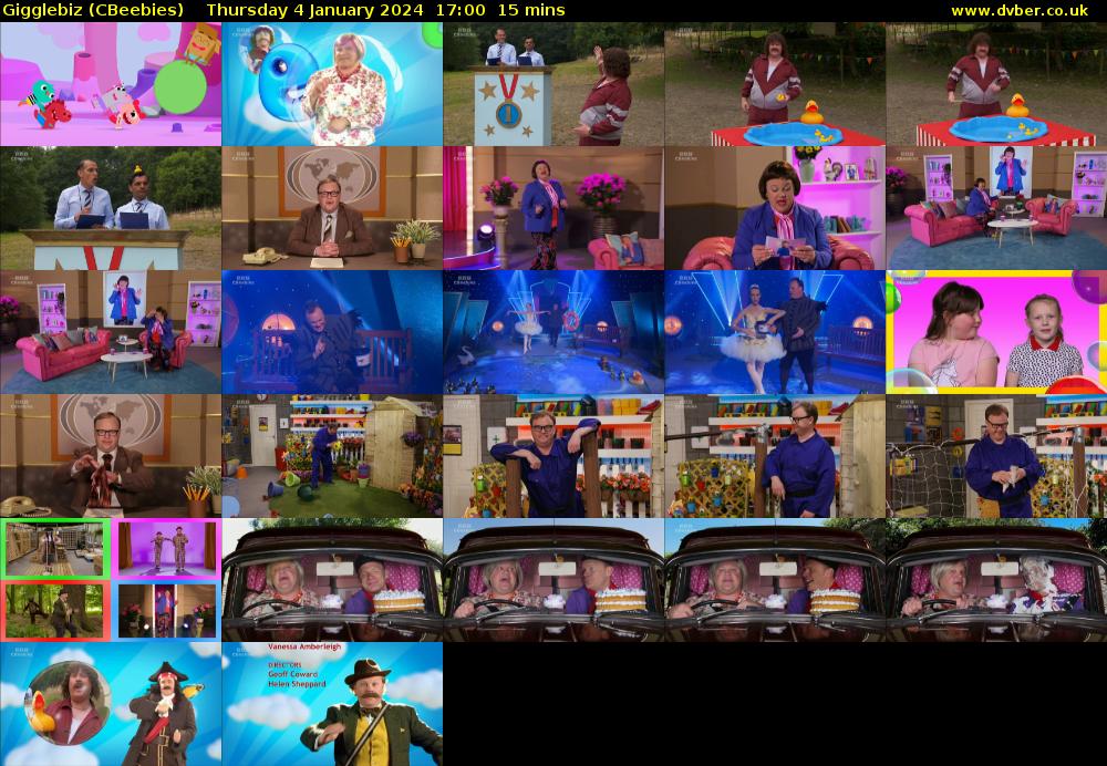 Gigglebiz (CBeebies) Thursday 4 January 2024 17:00 - 17:15
