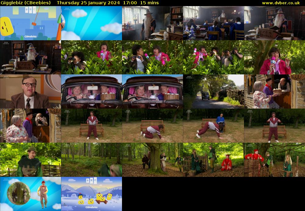 Gigglebiz (CBeebies) Thursday 25 January 2024 17:00 - 17:15