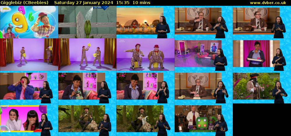 Gigglebiz (CBeebies) Saturday 27 January 2024 15:35 - 15:45
