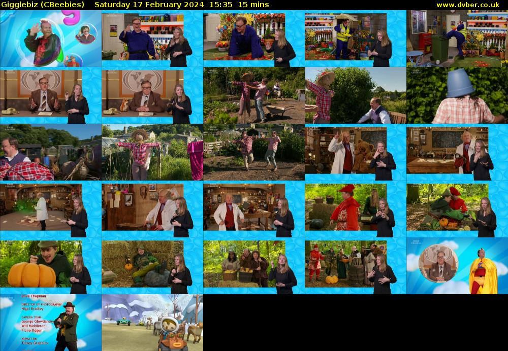 Gigglebiz (CBeebies) Saturday 17 February 2024 15:35 - 15:50