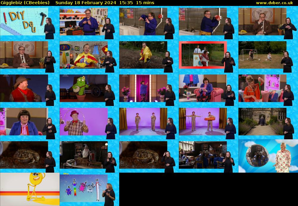 Gigglebiz (CBeebies) Sunday 18 February 2024 15:35 - 15:50