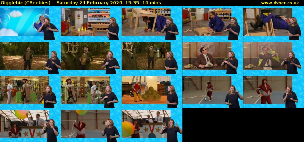 Gigglebiz (CBeebies) Saturday 24 February 2024 15:35 - 15:45