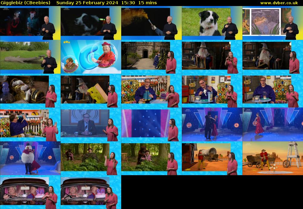 Gigglebiz (CBeebies) Sunday 25 February 2024 15:30 - 15:45