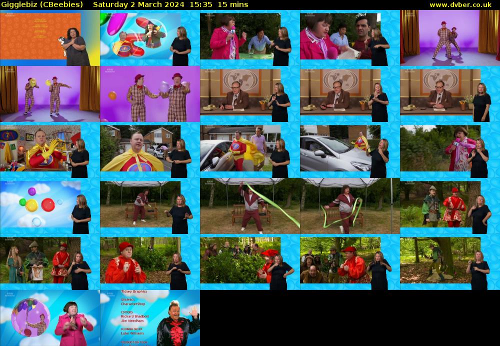 Gigglebiz (CBeebies) Saturday 2 March 2024 15:35 - 15:50