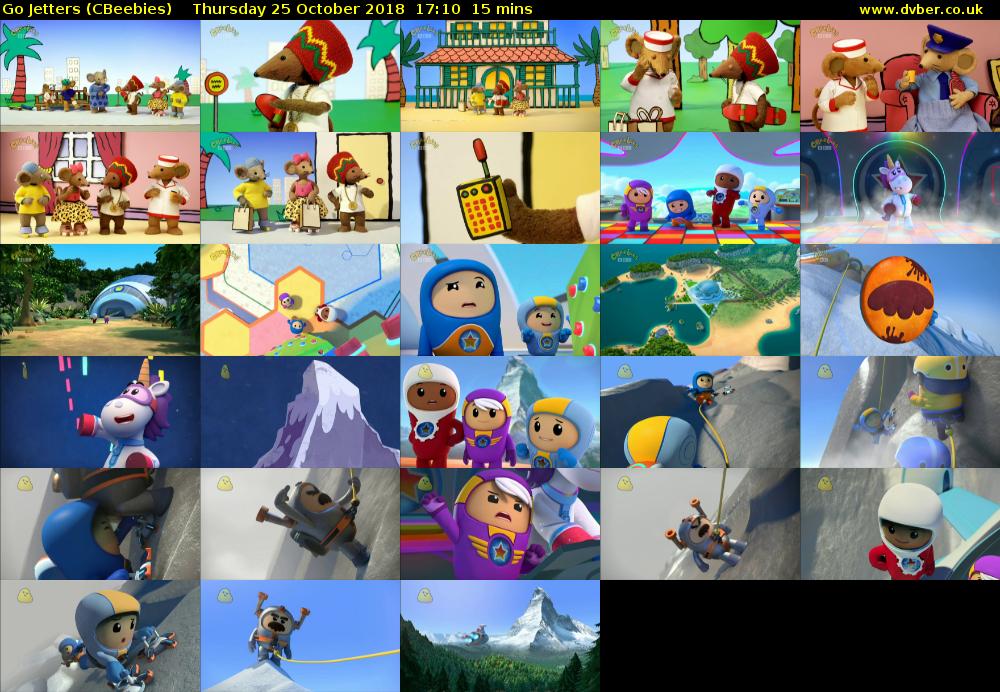 Go Jetters (CBeebies) Thursday 25 October 2018 17:10 - 17:25