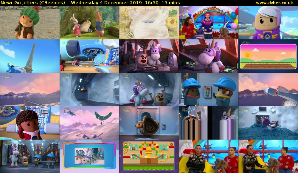 Go Jetters (CBeebies) Wednesday 4 December 2019 16:50 - 17:05