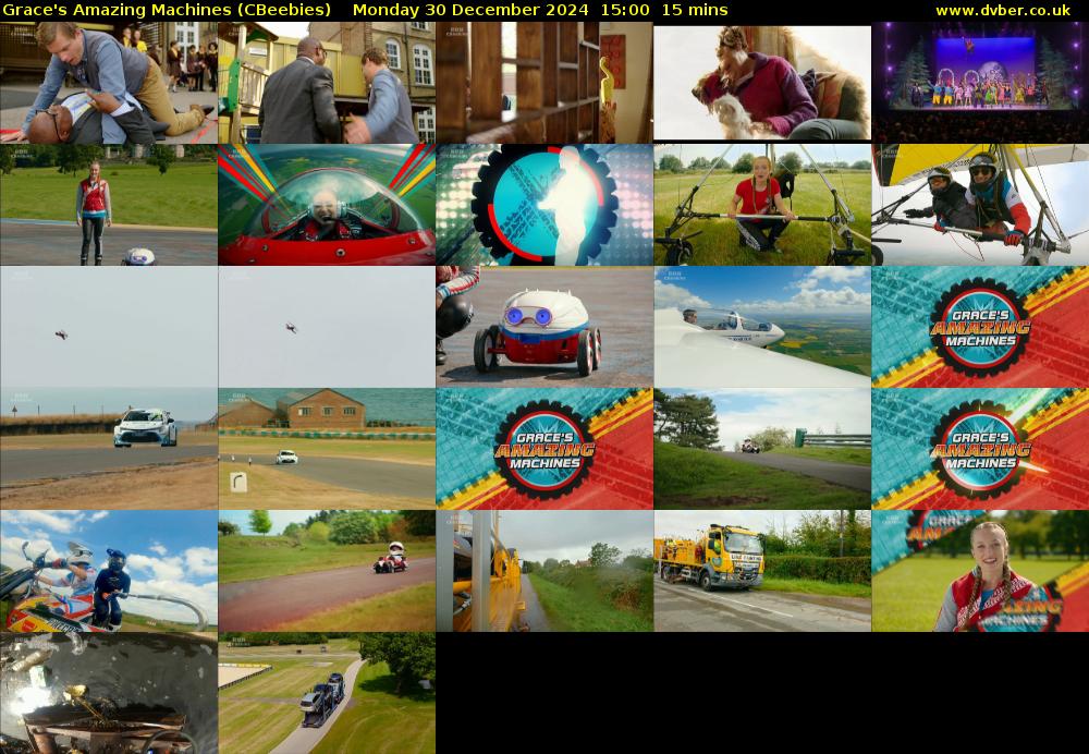 Grace's Amazing Machines (CBeebies) Monday 30 December 2024 15:00 - 15:15