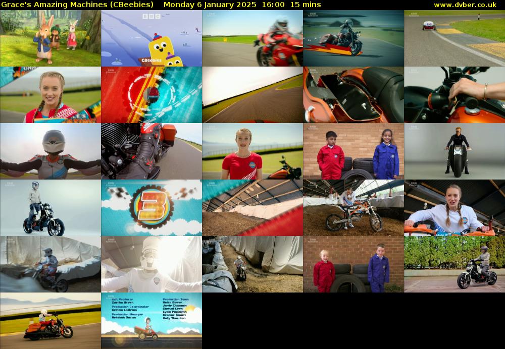 Grace's Amazing Machines (CBeebies) Monday 6 January 2025 16:00 - 16:15