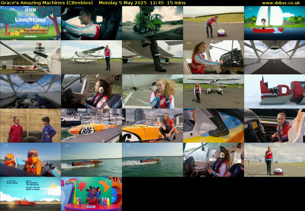 Grace's Amazing Machines (CBeebies) Monday 5 May 2025 12:45 - 13:00