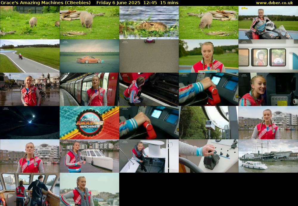 Grace's Amazing Machines (CBeebies) Friday 6 June 2025 12:45 - 13:00