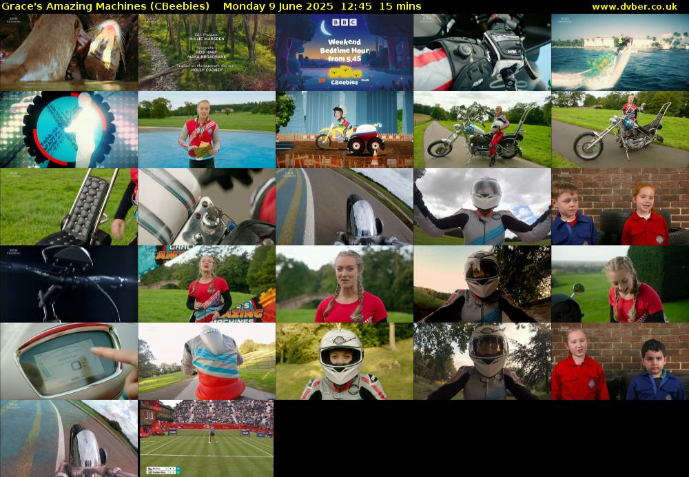 Grace's Amazing Machines (CBeebies) Monday 9 June 2025 12:45 - 13:00