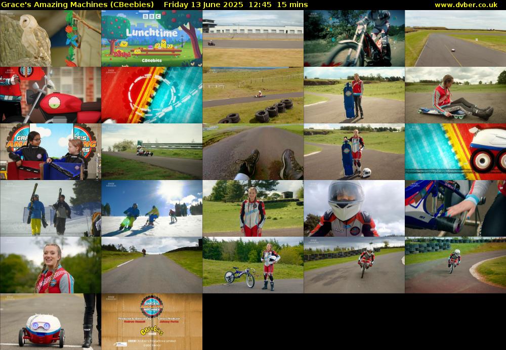 Grace's Amazing Machines (CBeebies) Friday 13 June 2025 12:45 - 13:00