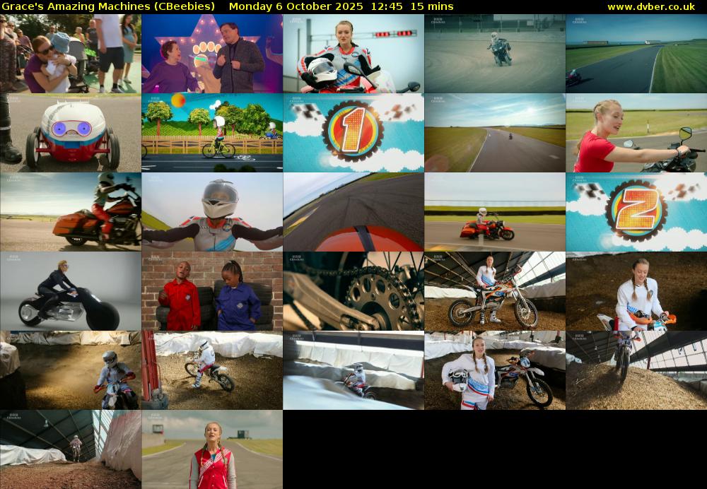Grace's Amazing Machines (CBeebies) Monday 6 October 2025 12:45 - 13:00