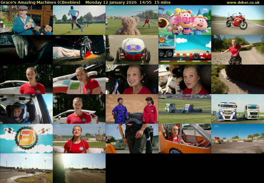 Grace's Amazing Machines (CBeebies) Monday 12 January 2026 14:55 - 15:10