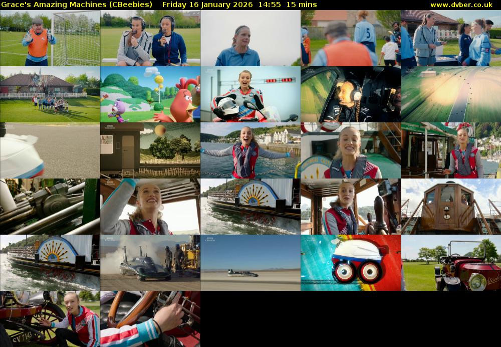 Grace's Amazing Machines (CBeebies) Friday 16 January 2026 14:55 - 15:10