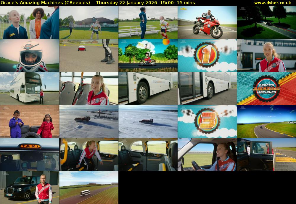 Grace's Amazing Machines (CBeebies) Thursday 22 January 2026 15:00 - 15:15