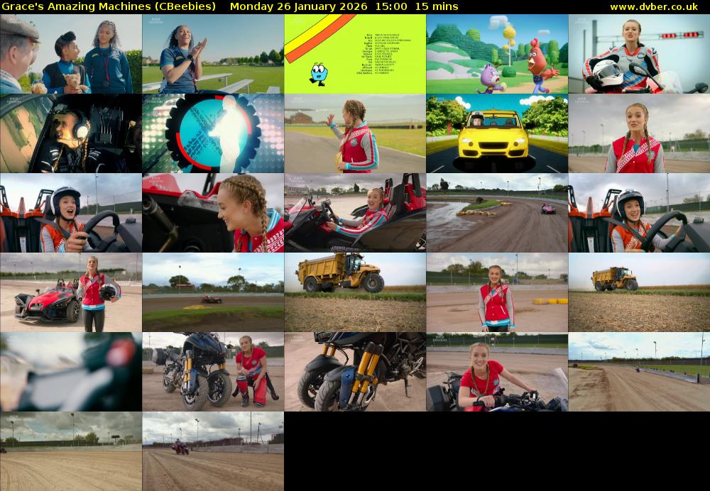 Grace's Amazing Machines (CBeebies) Monday 26 January 2026 15:00 - 15:15