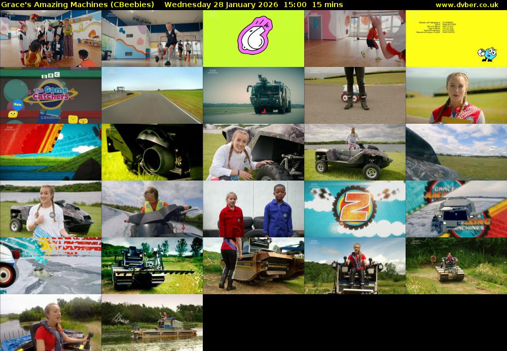 Grace's Amazing Machines (CBeebies) Wednesday 28 January 2026 15:00 - 15:15