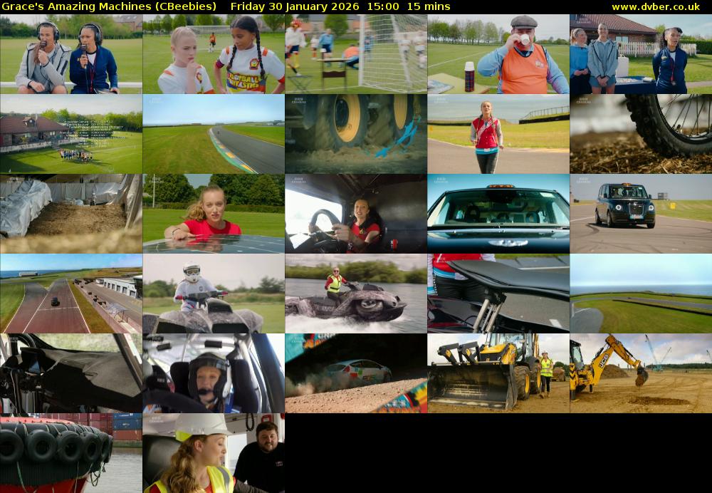 Grace's Amazing Machines (CBeebies) Friday 30 January 2026 15:00 - 15:15