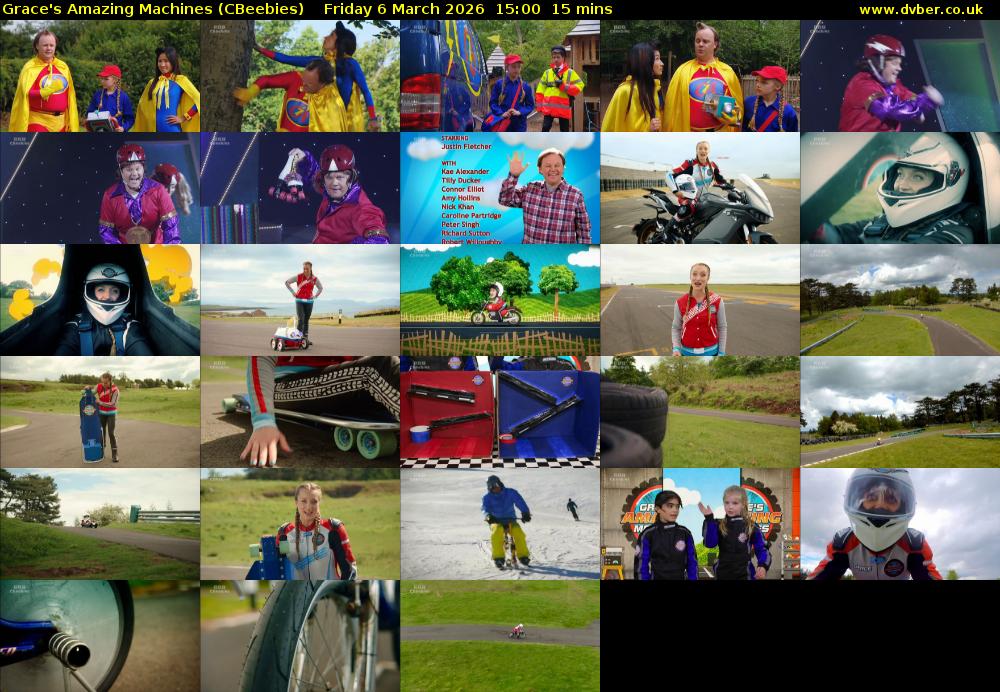 Grace's Amazing Machines (CBeebies) Friday 6 March 2026 15:00 - 15:15