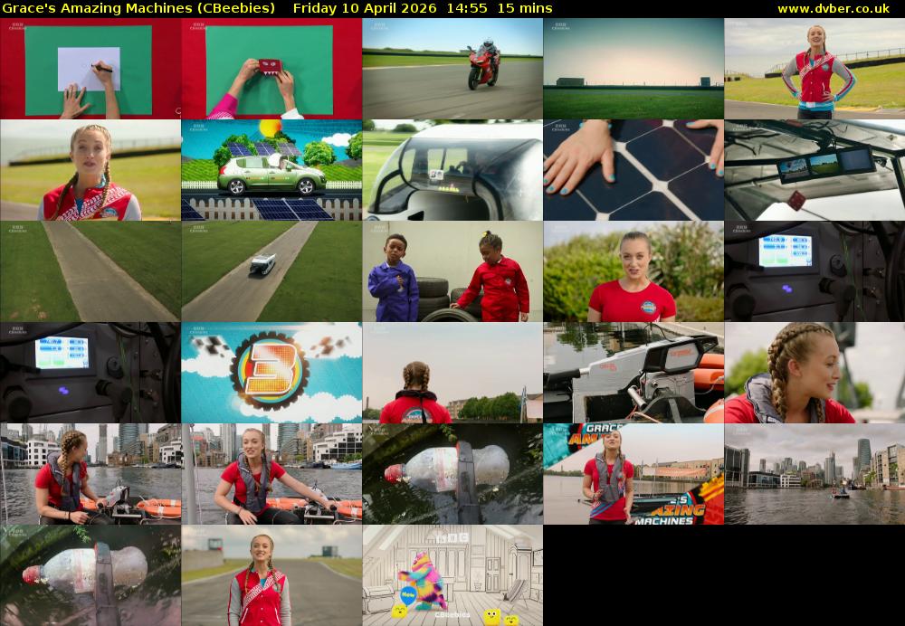 Grace's Amazing Machines (CBeebies) Friday 10 April 2026 14:55 - 15:10