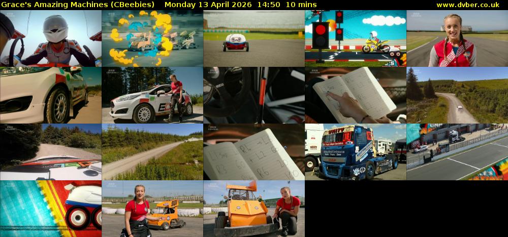 Grace's Amazing Machines (CBeebies) Monday 13 April 2026 14:50 - 15:00