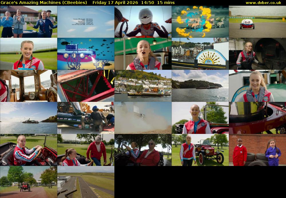 Grace's Amazing Machines (CBeebies) Friday 17 April 2026 14:50 - 15:05
