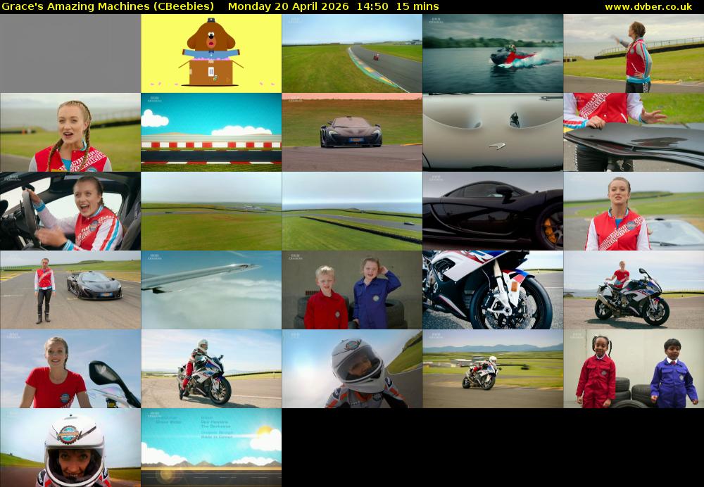 Grace's Amazing Machines (CBeebies) Monday 20 April 2026 14:50 - 15:05